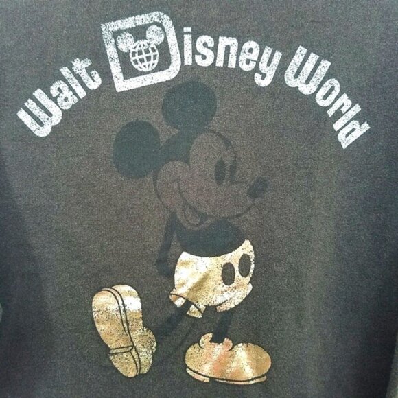 Crop Sweatshirt NWT Metallic Mickey - Picture 2 of 9